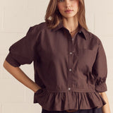 THE CHOCOLATE BUTTON UP TOP