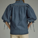 THE BETH TOP - DK DENIM