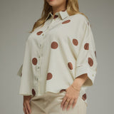 THE CREAM POLKA DOT TOP