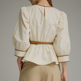 THE MADILYN TOP - ECRU