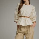 THE MADILYN TOP - ECRU