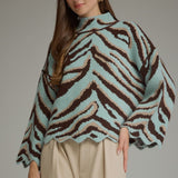 THE ANIMAL MOCK SWEATER - LT BLUE