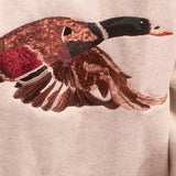 MALLARD EMBROIDERED MOCK NECK - GREY