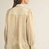 PEARL METALLIC BUTTON UP