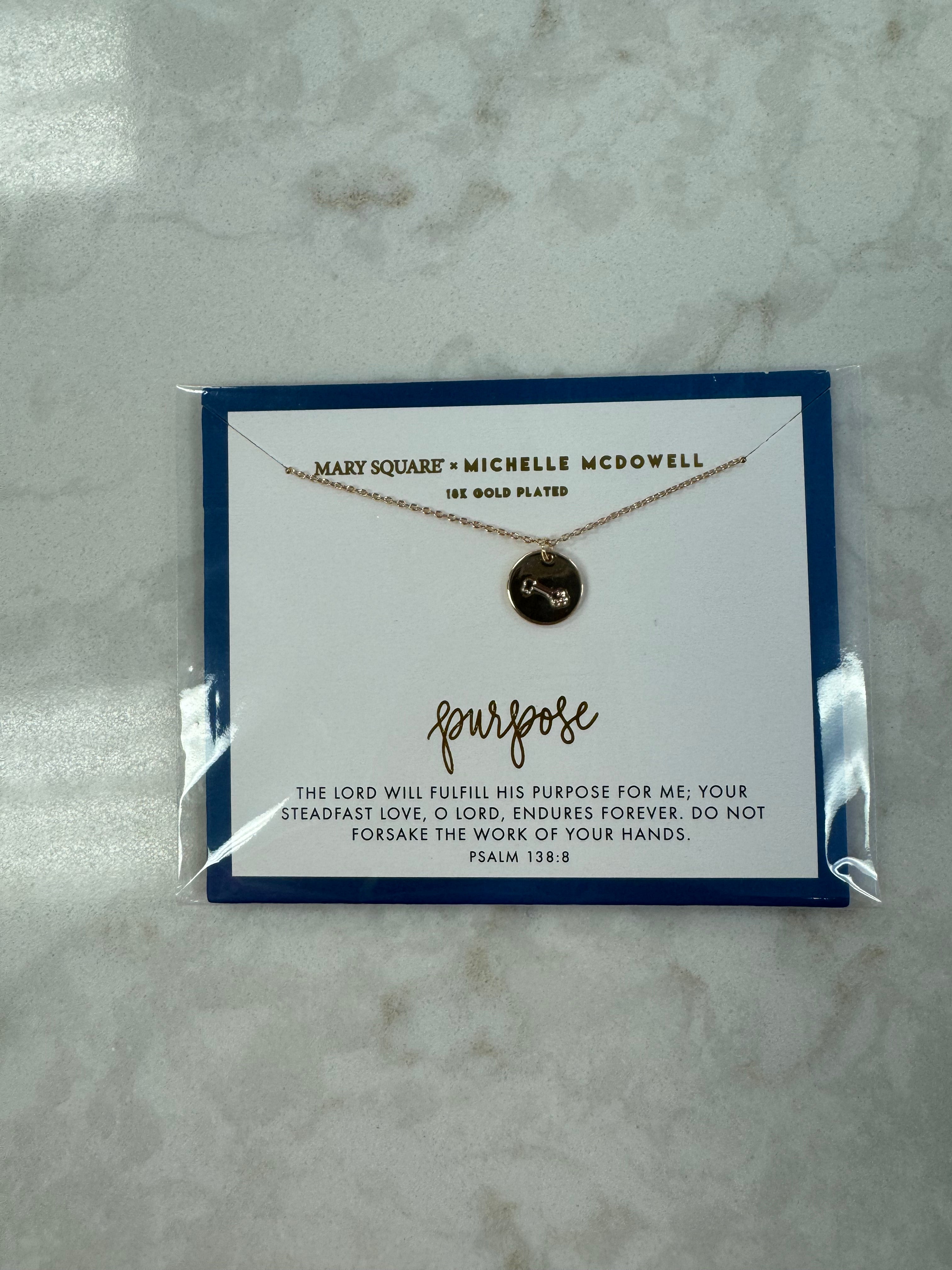 MARY SQUARE CARDED NECKLACE