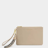 HALLIE WRISTLET POUCH - LGT TAUPE