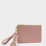 HALLIE WRISTLET POUCH - PINK HEATHER