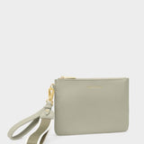 HALLIE WRISTLET POUCH - GREEN MIST