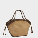 FLORENCE MINI TOTE - RAFFIA/CHOC