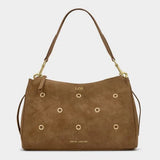 ALIZE SHOULDER BAG - CARAMEL SUEDETTE