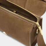 TAYA CROSSBODY - CARAMEL SUED