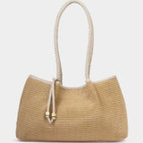 NOVA RAFFIA SHOULDER - NATURAL/OYSTER