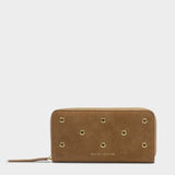 LARGE WALLET - CARAMEL SUED