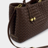 KL NOVA WOVEN TOP HANDLE - CHOCOLATE