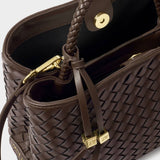 KL NOVA WOVEN TOP HANDLE - CHOCOLATE