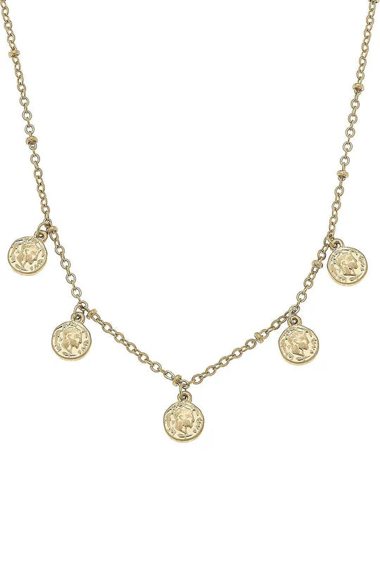 Mason Coin Charm Necklace