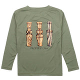 BOYS PERFORMANCE TEE - DUCK CALLS/OLIVE
