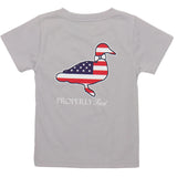 BOYS AMERICANA LOGO TEE - GREY