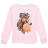 GIRLS PUMPKIN PUP LS - ROSE