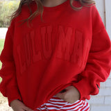 LULU MAC MOCK NECK SWEATSHIRT - RED MONO