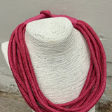 SLUB ROPE NECKLACE - PINK
