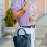 THE MAREN MINI TOTE - NAVY