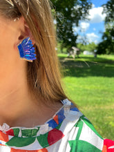 Load image into Gallery viewer, ROYAL BLUE WING EARRINGS
