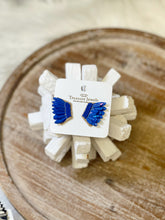 Load image into Gallery viewer, ROYAL BLUE WING EARRINGS
